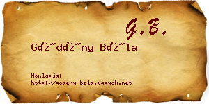 Gödény Béla névjegykártya